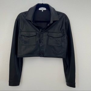 L’Academie faux leather top / jacket